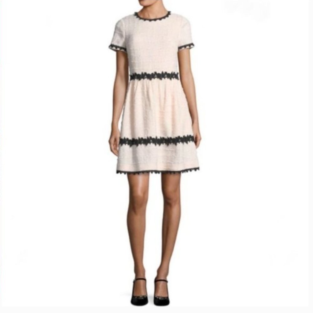 Kate Spade | Jayne embellished Pink Boucle Tweed Dress Size 00